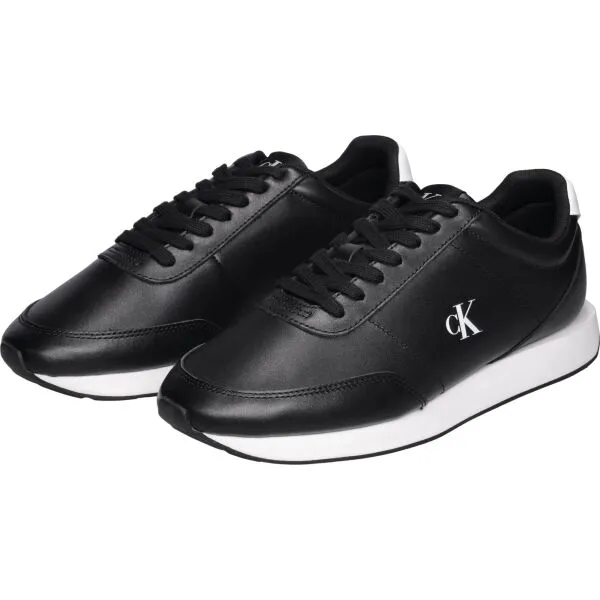Calvin Klein RETRO RUNNER ESS LTH Nízka obuv, čierna, veľkosť