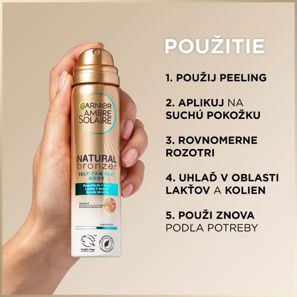 Garnier Ambre Solaire Natural Bronzer samoopaľovacia hmla na telo 150 ml