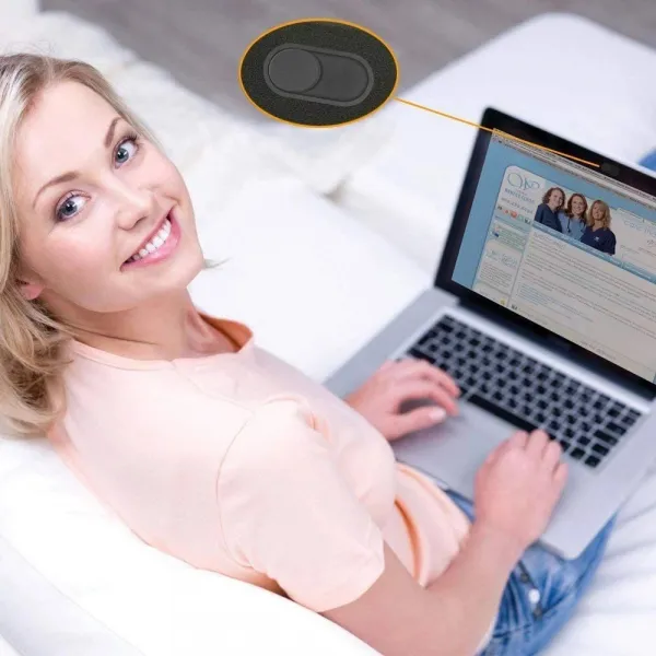Tech-Protect Cam Fit 3x ochranný kryt na webkameru pre notebooky, čierny