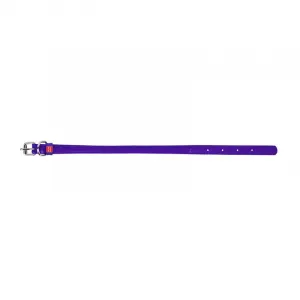 Okrúhly kožený obojok fialový, Obvod krku: 33-41cm, šírka obojku: 8mm