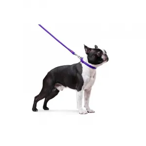 Okrúhle kožené vodítko fialovej farby 122cm, Šírka: 4 mm