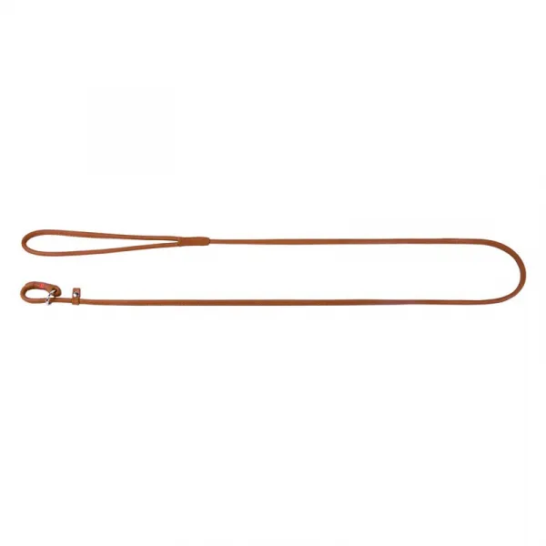 Okrúhle kožené škrtiace vodítko Soft hnedé 183cm, Šírka: 4 mm