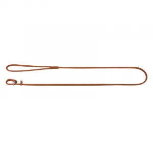 Okrúhle kožené škrtiace vodítko Soft hnedé 183cm, Šírka: 4 mm