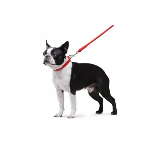 Okrúhle kožené vodítko červenej farby 122cm, Šírka: 10 mm