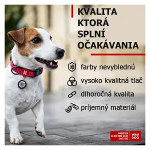 Nylonový obojok s QR kódom melónový, Varianta: M