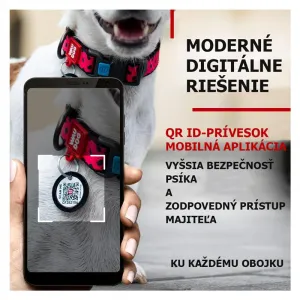 Nylonový obojok s QR kódom melónový, Varianta: M