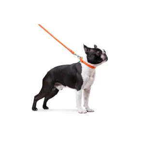 Okrúhle kožené vodítko oranžovej farby 122cm, Šírka: 8 mm