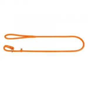 Okrúhle kožené škrtiace vodítko oranžové 135cm, Šírka: 4 mm