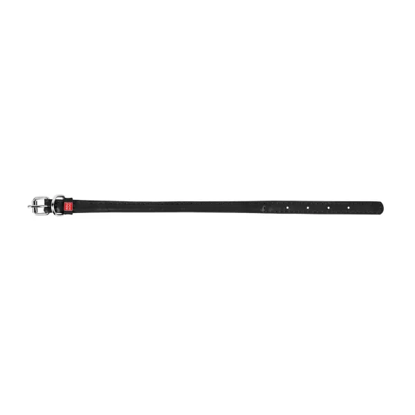 Okrúhly kožený obojok čierny, Obvod krku: 17-20cm, šírka obojku: 6mm