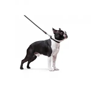 Okrúhle kožené vodítko čiernej farby 122cm, Šírka: 8 mm