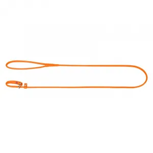 Okrúhle kožené škrtiace vodítko oranžové 135cm, Šírka: 4 mm