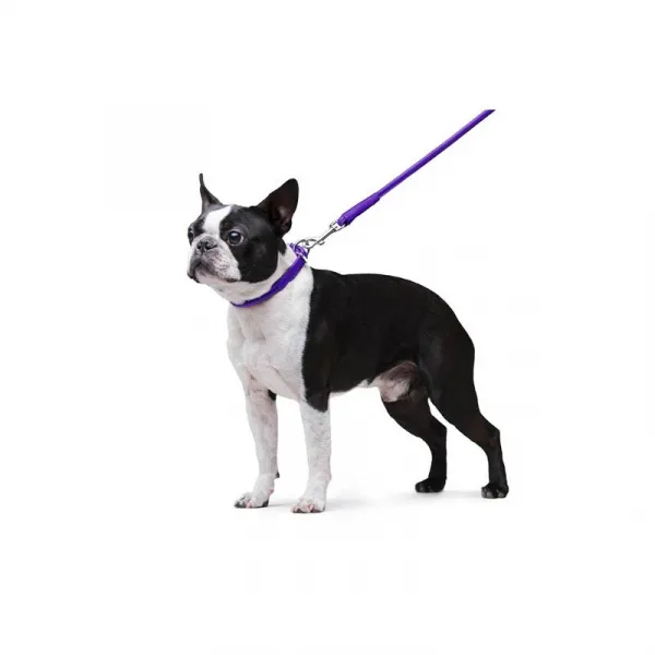 Okrúhle kožené vodítko fialovej farby 122cm, Šírka: 4 mm