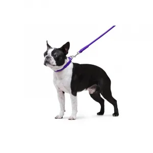 Okrúhle kožené vodítko fialovej farby 122cm, Šírka: 4 mm