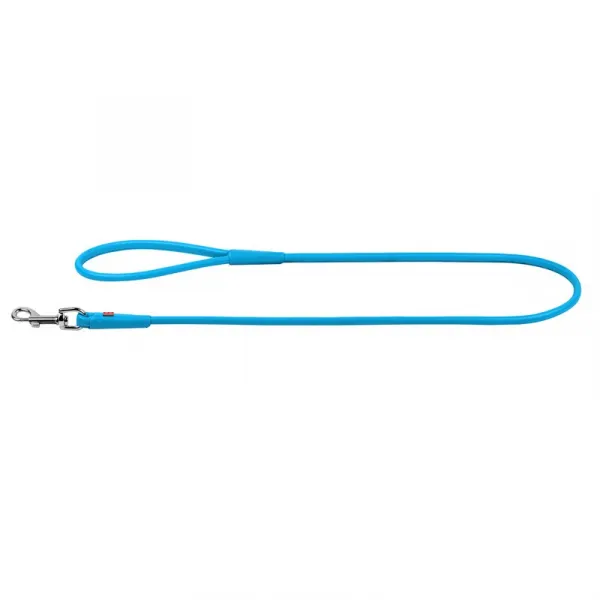 Okrúhle kožené vodítko modrej farby 122 cm, Šírka: 4 mm