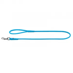 Okrúhle kožené vodítko modrej farby 122 cm, Šírka: 4 mm