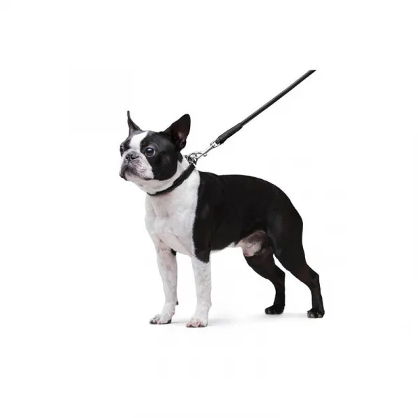 Okrúhle kožené vodítko čiernej farby 122cm, Šírka: 8 mm