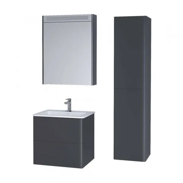 Mereo Siena, kúpeľňová skrinka 155 cm vysoká, L/P, antracit mat CN434LP
