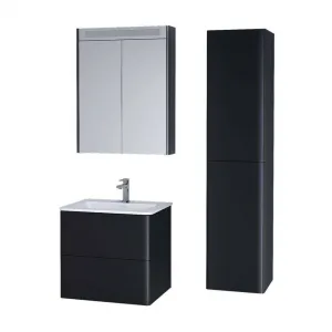 Mereo Siena, kúpeľňová galérka 64 cm, zrkadlová skrinka, čierna mat CN446GA
