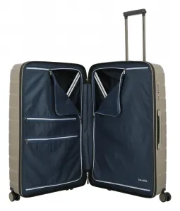 Veľký škrupinový kufor na kolieskach Travelite Air Base L Champagne metallic