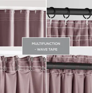 Záves AmeliaHome Velvet s multifunkčnou páskou tmavo béžový, veľkosť 140x270