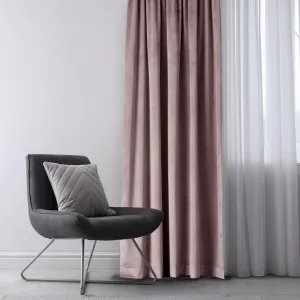 Záves AmeliaHome Velvet s multifunkčnou páskou tmavo béžový, veľkosť 140x270