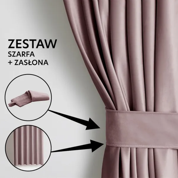 Záves AmeliaHome Velvet s multifunkčnou páskou tmavo béžový, veľkosť 140x270