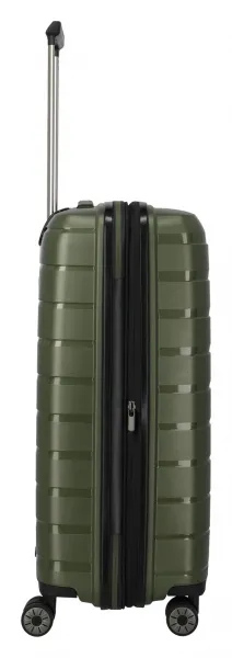 Stredný škrupinový kufor na kolieskach Travelite Air Base M Olive