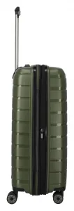 Stredný škrupinový kufor na kolieskach Travelite Air Base M Olive