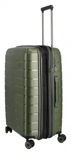 Stredný škrupinový kufor na kolieskach Travelite Air Base M Olive