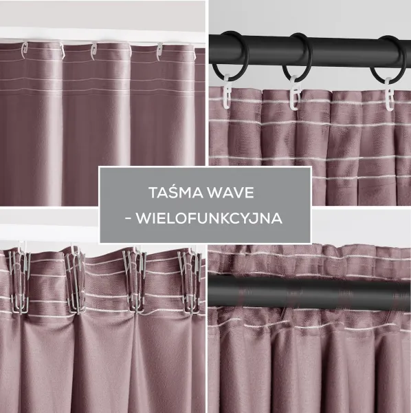 Záves AmeliaHome Velvet s multifunkčnou páskou tmavo béžový, veľkosť 140x270