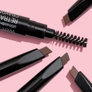 Wet n Wild Ultimate Brow obojstranná ceruzka na obočie s kefkou odtieň Medium Brown 0.2 g