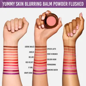Danessa Myricks Beauty Yummy Skin Blurring Balm Powder Flushed tónovací balzam na pery a líca odtieň Grape Soda 6 g