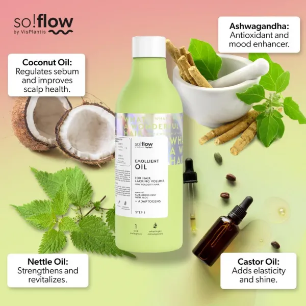 so!flow Low Porosity Hair Emollient Oil regeneračný olej na vlasy 150 ml