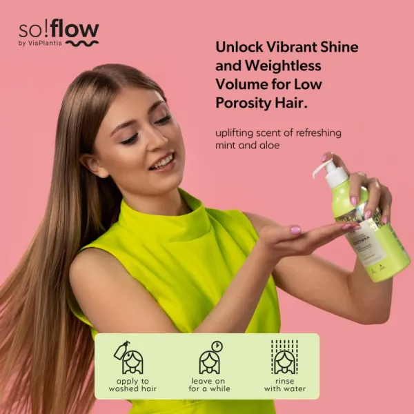 so!flow Low Porosity Hair Protein-Emollient Conditioner kondicionér pre vlasy bez objemu 400 ml