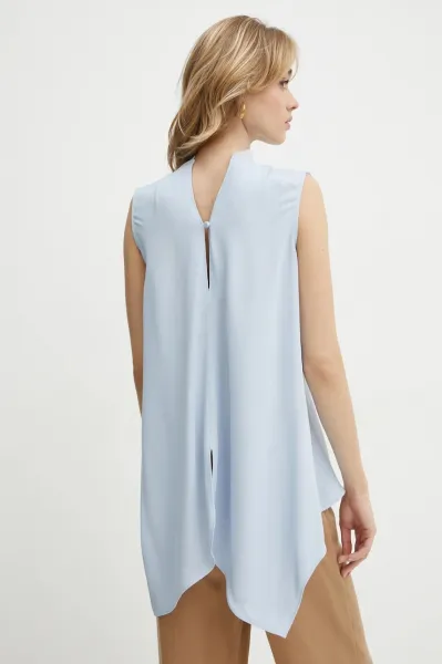 Blúzka Karl Lagerfeld Sleeveless Blouse Kentucky Blue
