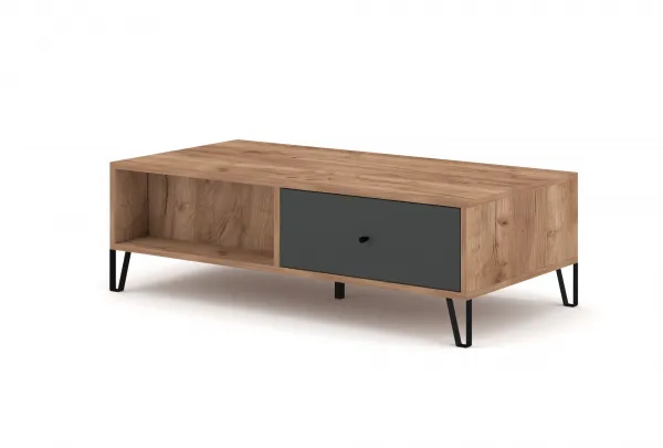 Vivaldi Konferenčný stolík Bilbao 110 cm cm dub remeselný tabak/grafit