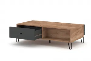 Vivaldi Konferenčný stolík Bilbao 110 cm cm dub remeselný tabak/grafit