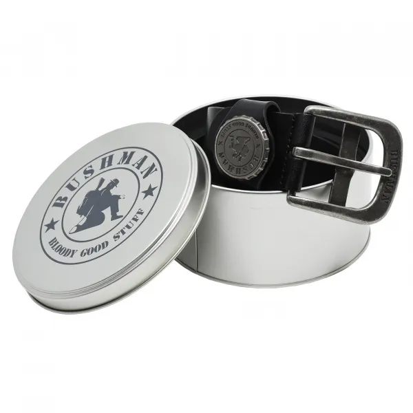 Bushman Kožený opasok Bottle Belt III, čierny 95