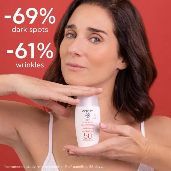 Apivita Bee Sun Safe Daily Age Repair Fluid SPF50 ochranný fluid proti vráskam SPF 50 50 ml