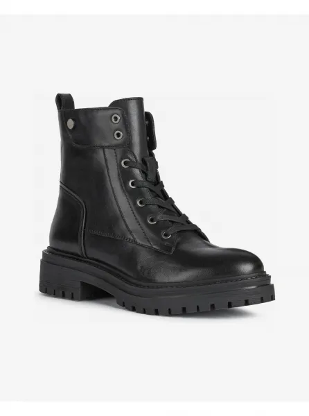 Black women's leather shoes Geox Iridea - Women's