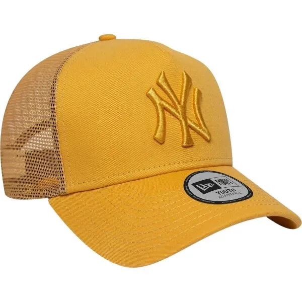 New Era NEW YORK YANKEES YOUTH MLB LEAGUE ESSENTIAL 9FORTY TRUCKER Detská šiltovka, béžová, veľkosť