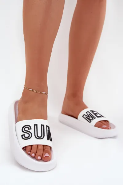 Dámske Sandále Na Hrubej Podesve SUMMER Biely Vinceza 76051