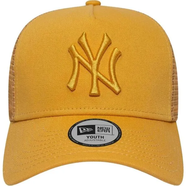 New Era NEW YORK YANKEES YOUTH MLB LEAGUE ESSENTIAL 9FORTY TRUCKER Detská šiltovka, béžová, veľkosť