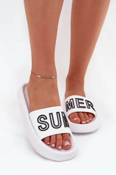 Dámske Sandále Na Hrubej Podesve SUMMER Biely Vinceza 76051
