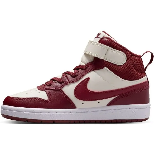 Nike COURT BOROUGH MID 2 Detské členkové tenisky, vínová, veľkosť 28