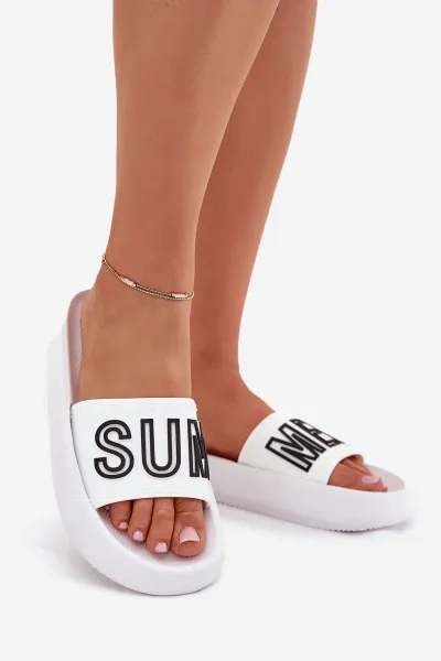 Dámske Sandále Na Hrubej Podesve SUMMER Biely Vinceza 76051