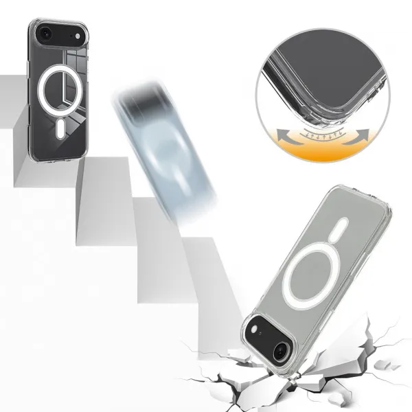 Techsuit MagSafe Pro, iPhone Air, priehľadný