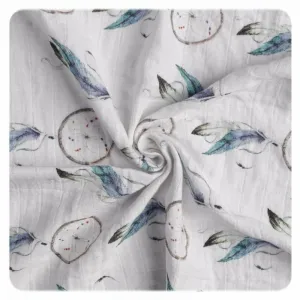 XKKO BMB Bambusová froté osuška s kapucňou, 90x90 - Dream Catcher BMBHOOD9002