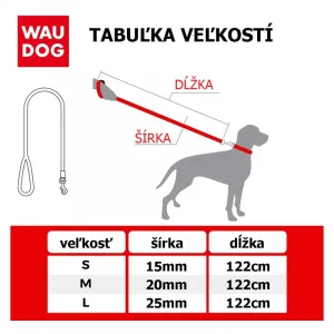 Nylonové vodítko melónové 122cm, Veľkosť: M
