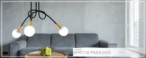 TooLight Závesný luster PARADISE 60 cm čierny